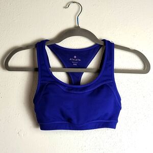 Athleta Sport Bra RaceBack Women's Size XXS Cobalt Blue Running Athletic